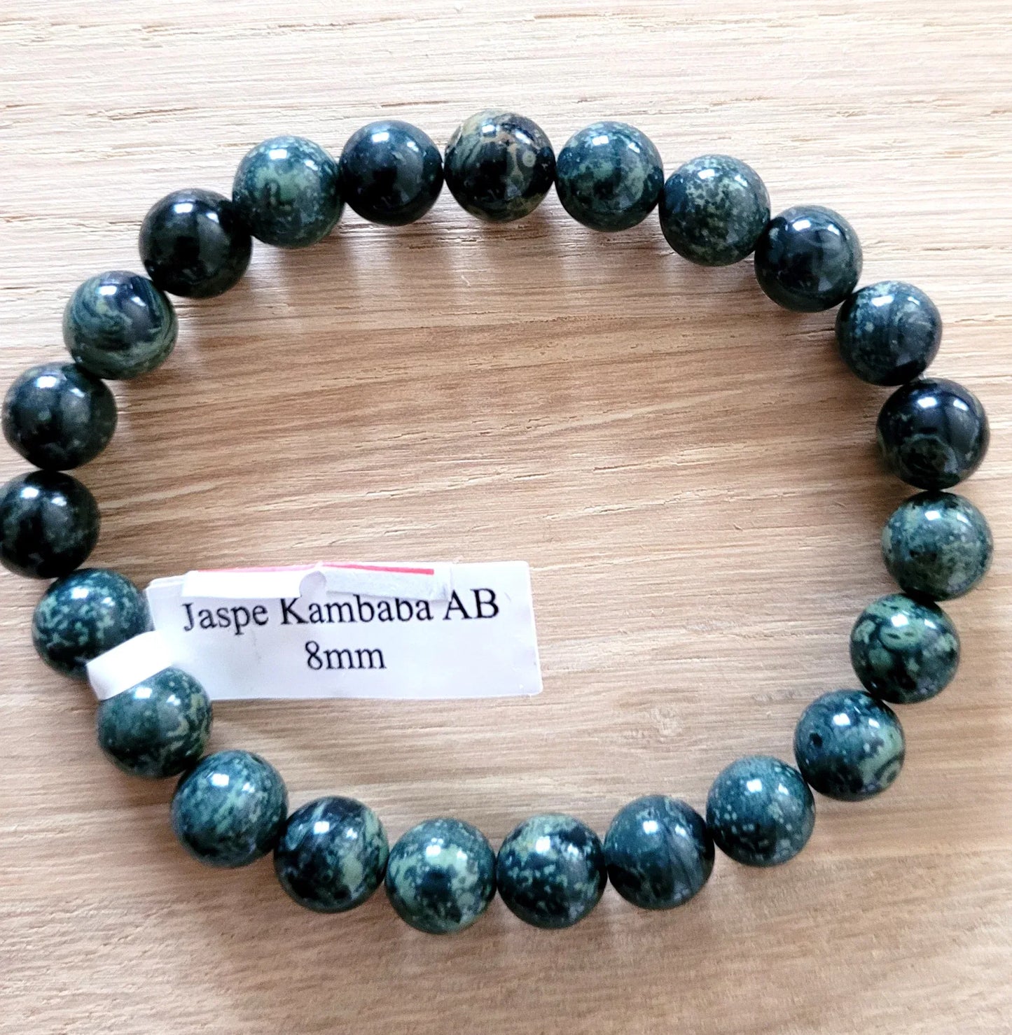 Bracelet en Jaspe Kambaba 8mm - Pierres de Terre Happy