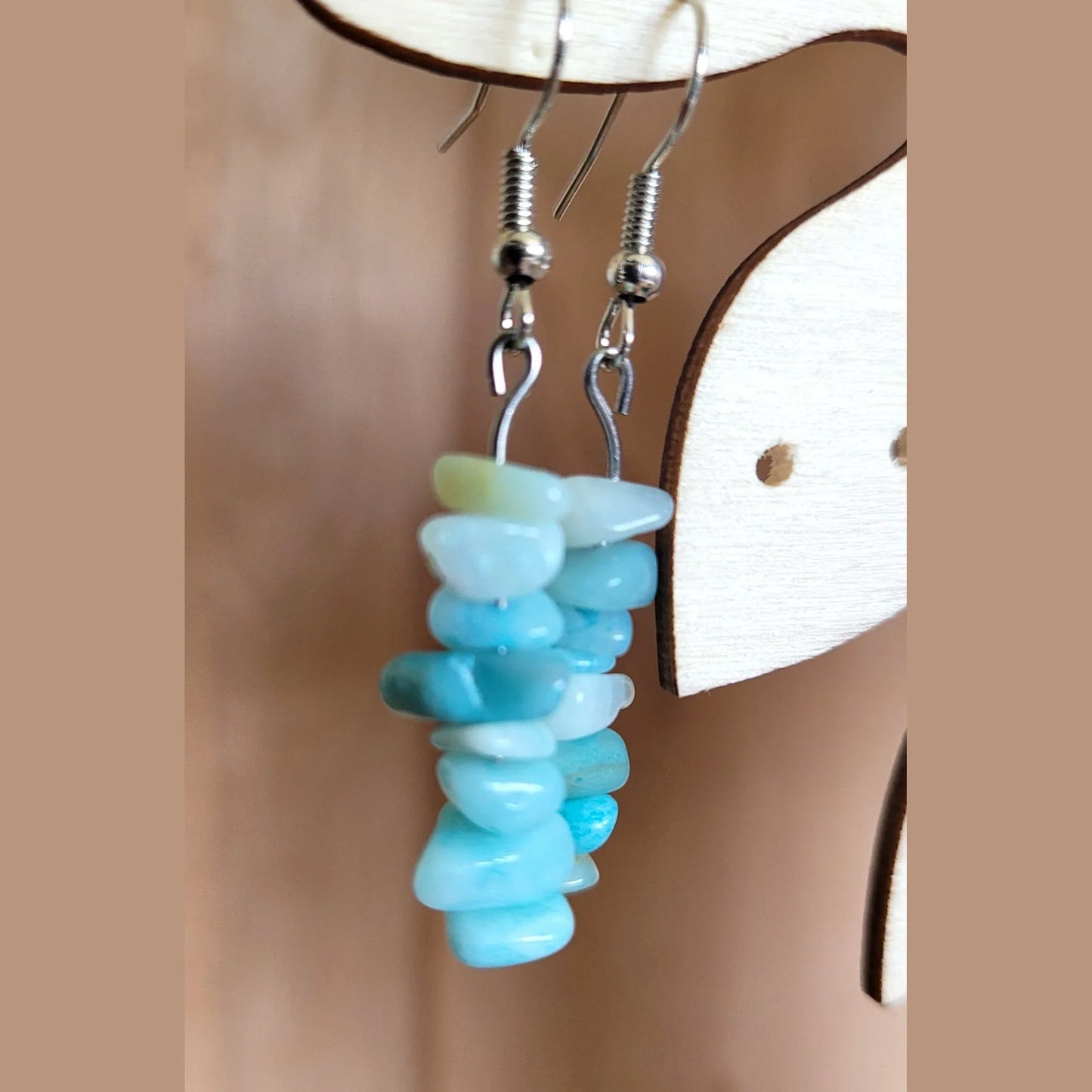 Boucles d'oreilles en Amazonite - Pierres de Terre Happy
