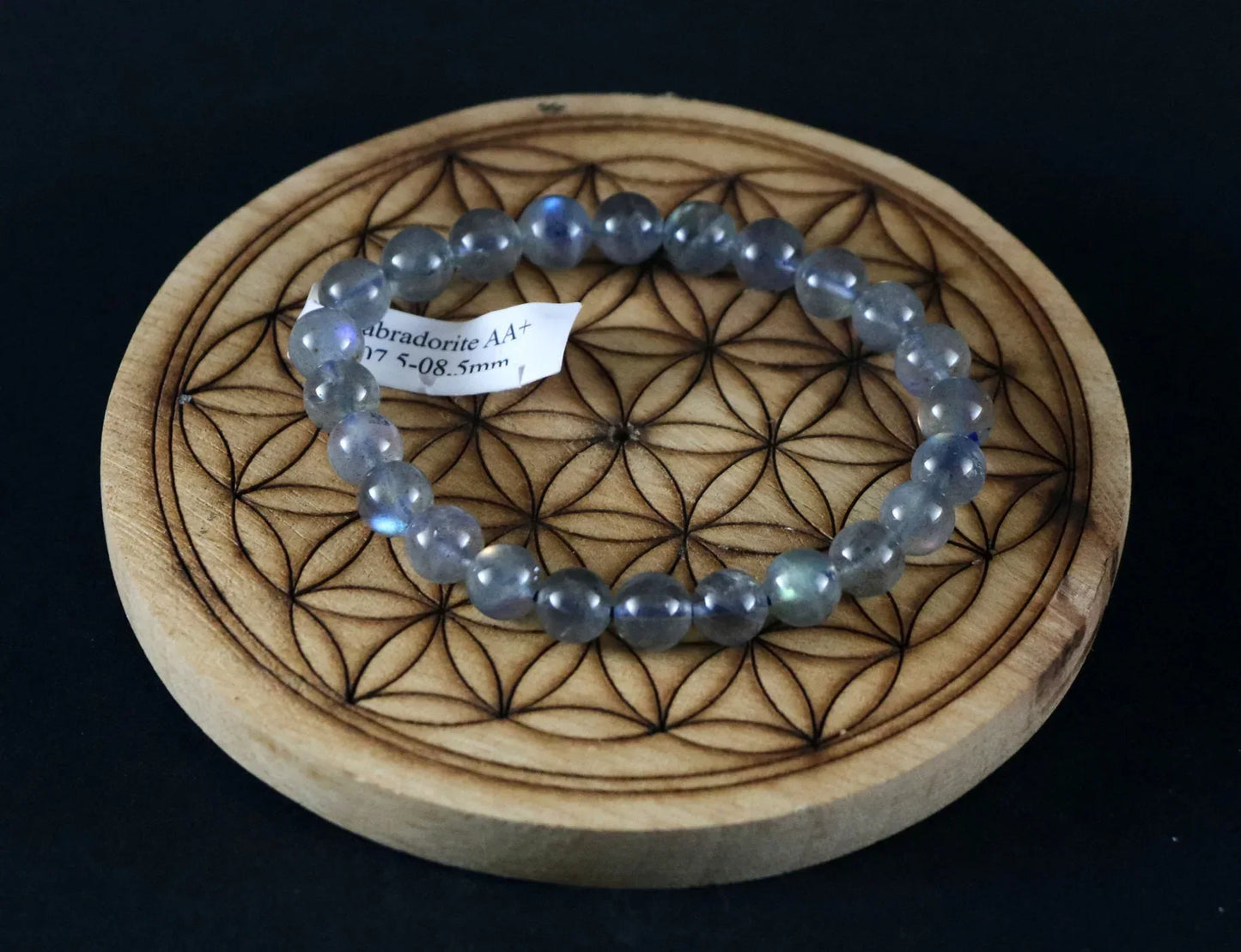 Bracelet en Labradorite 8mm AA+ - Pierres de Terre Happy