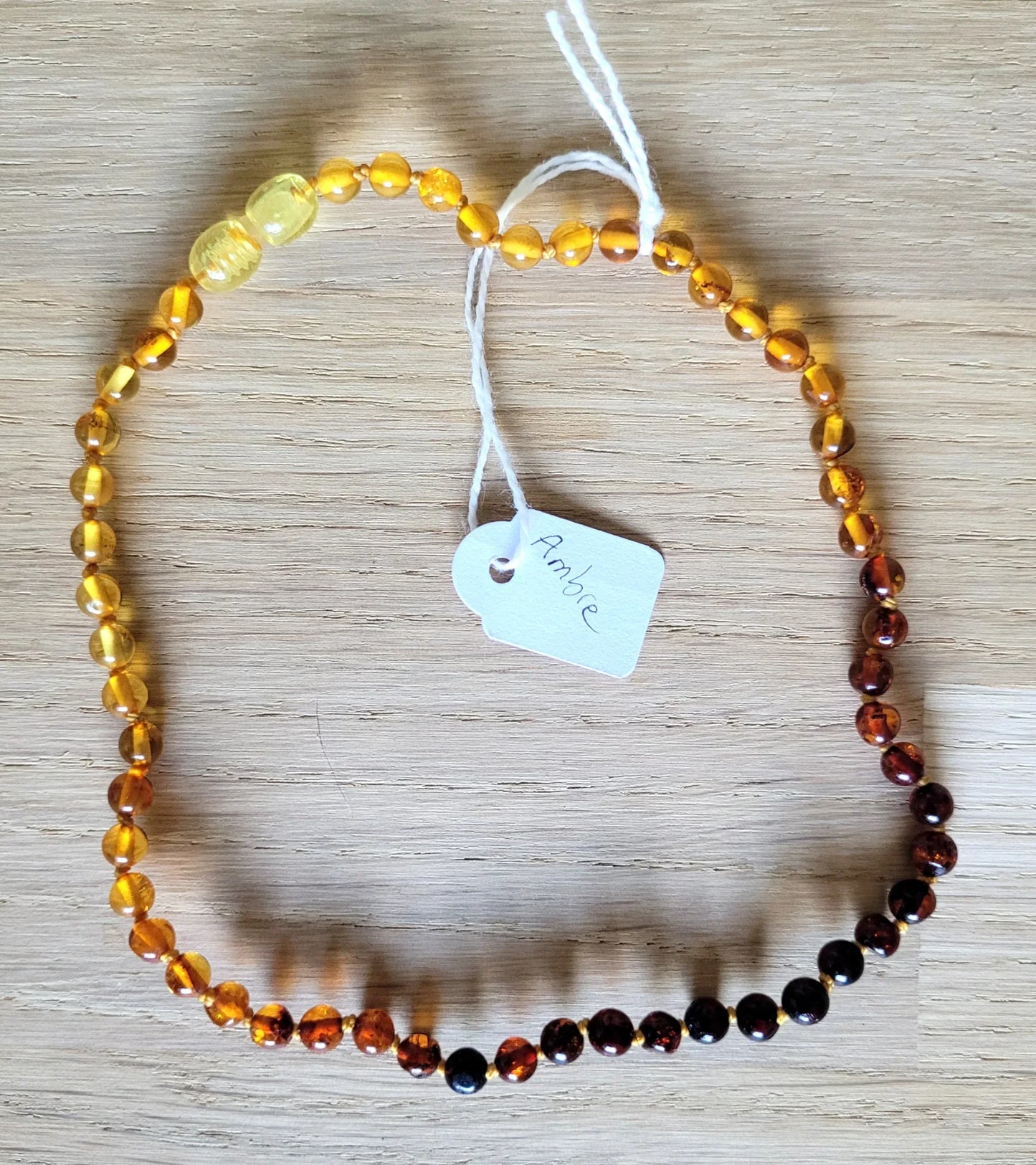 Collier en Ambre 30cm pour bébé 1 - Pierres de Terre Happy