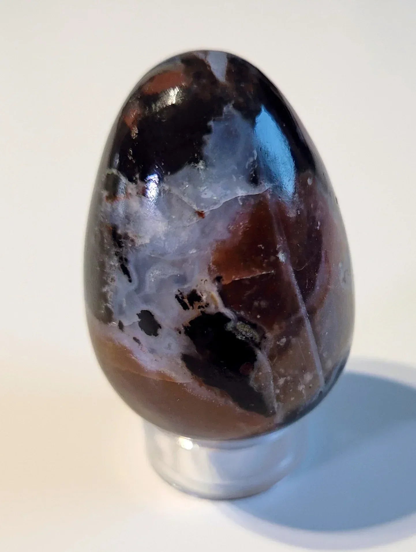 Oeuf en Jaspe polychrome - Pierres de Terre Happy