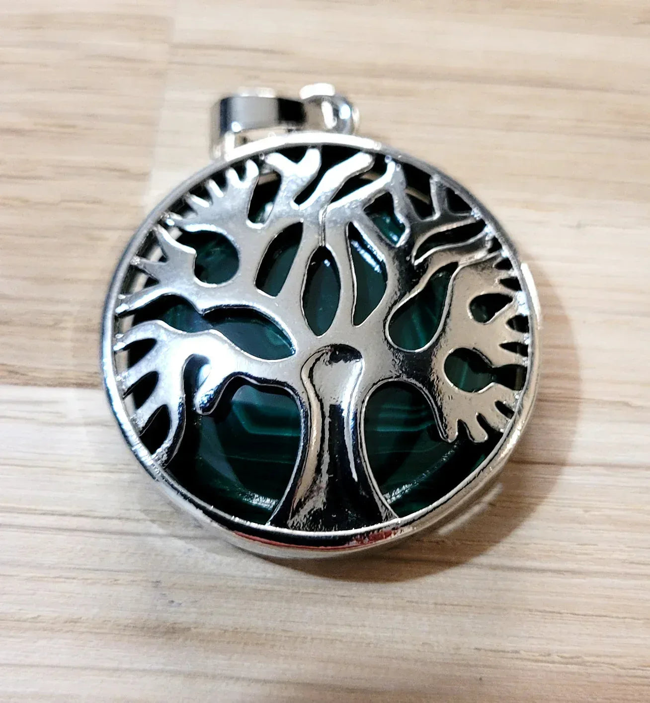 Pendentif arbre de vie en Malachite - Pierres de Terre Happy
