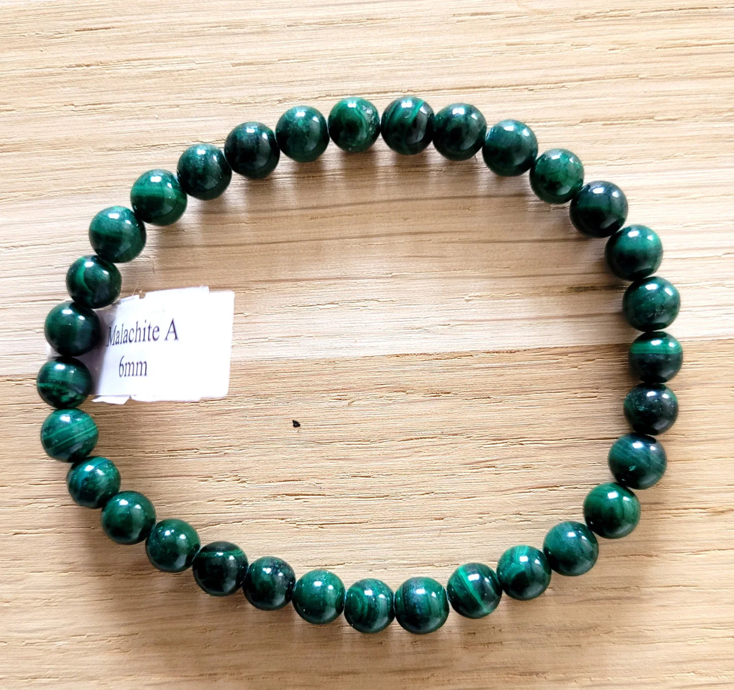 Bracelet en Malachite 6mm - Pierres de Terre Happy