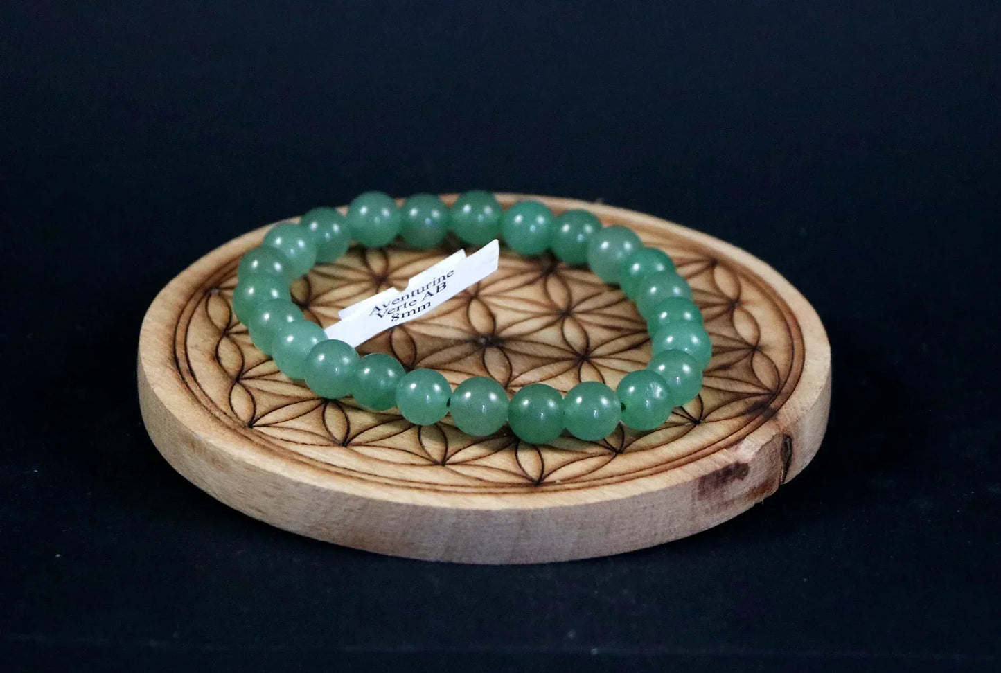 Bracelet 8mm en Aventurine verte - Pierres de Terre Happy