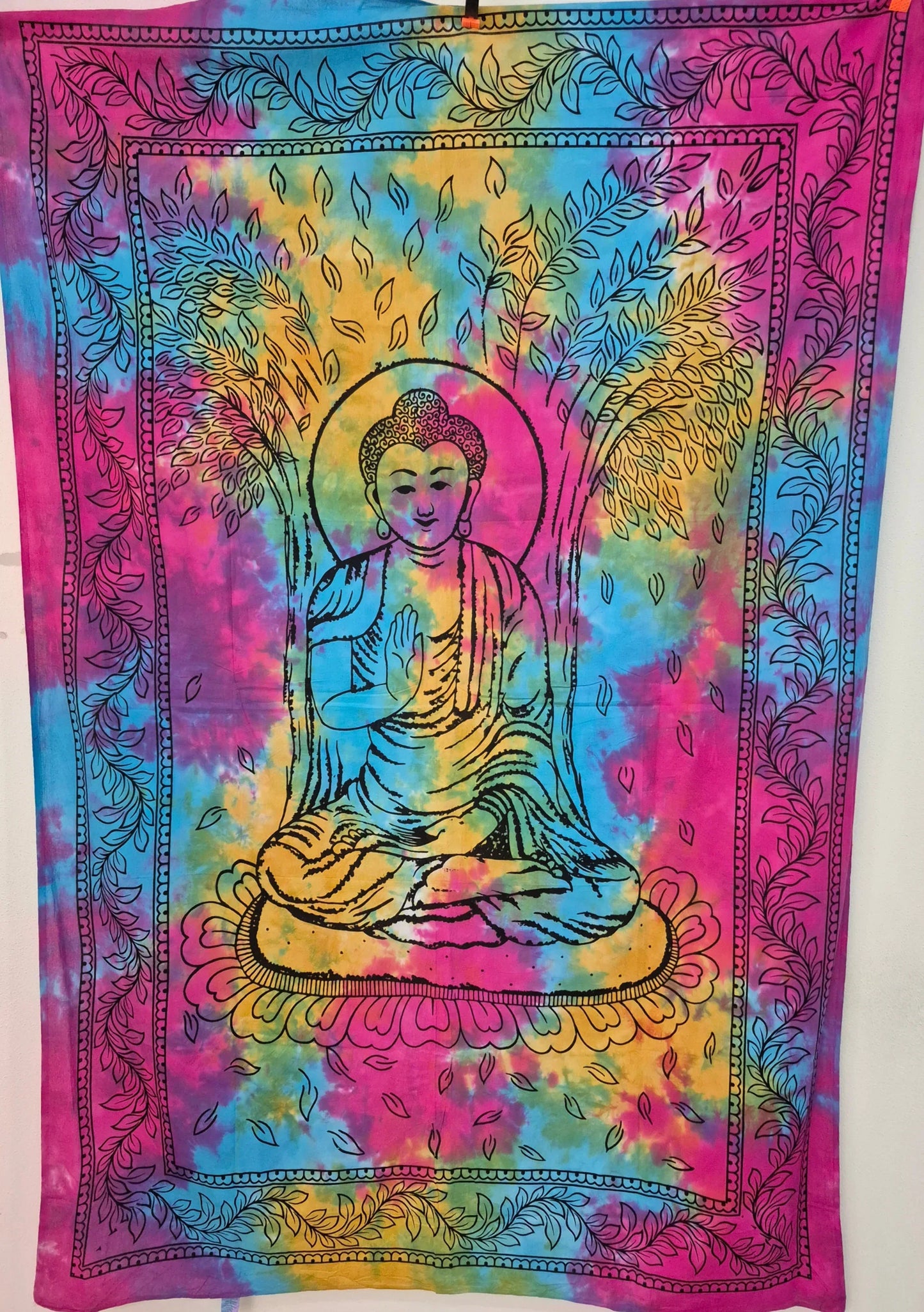 Tenture d'Inde moyen modèle - bouddha coloré - Pierres de Terre Happy