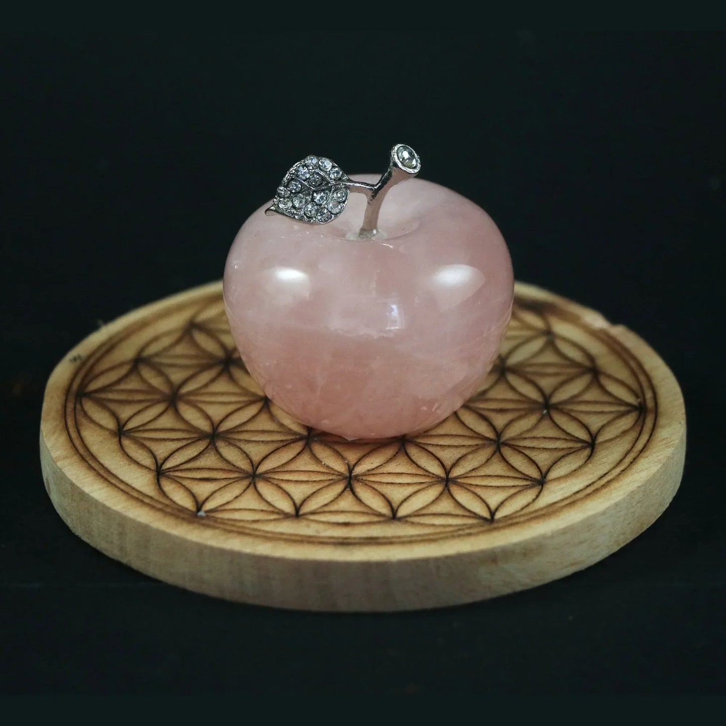 Pomme en Quartz Rose - Pierres de Terre Happy