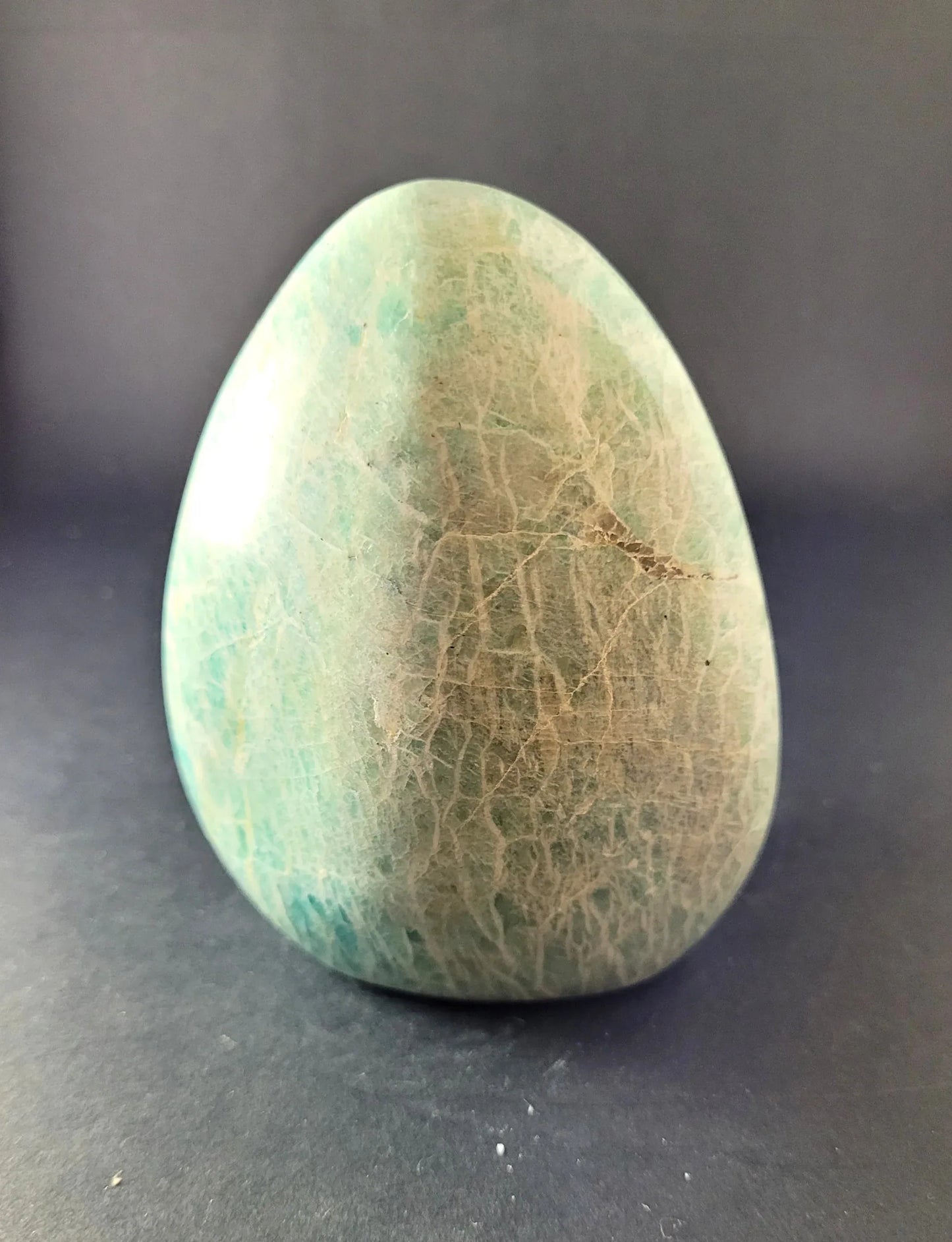 Bloc poli d'Amazonite 401g - Pierres de Terre Happy