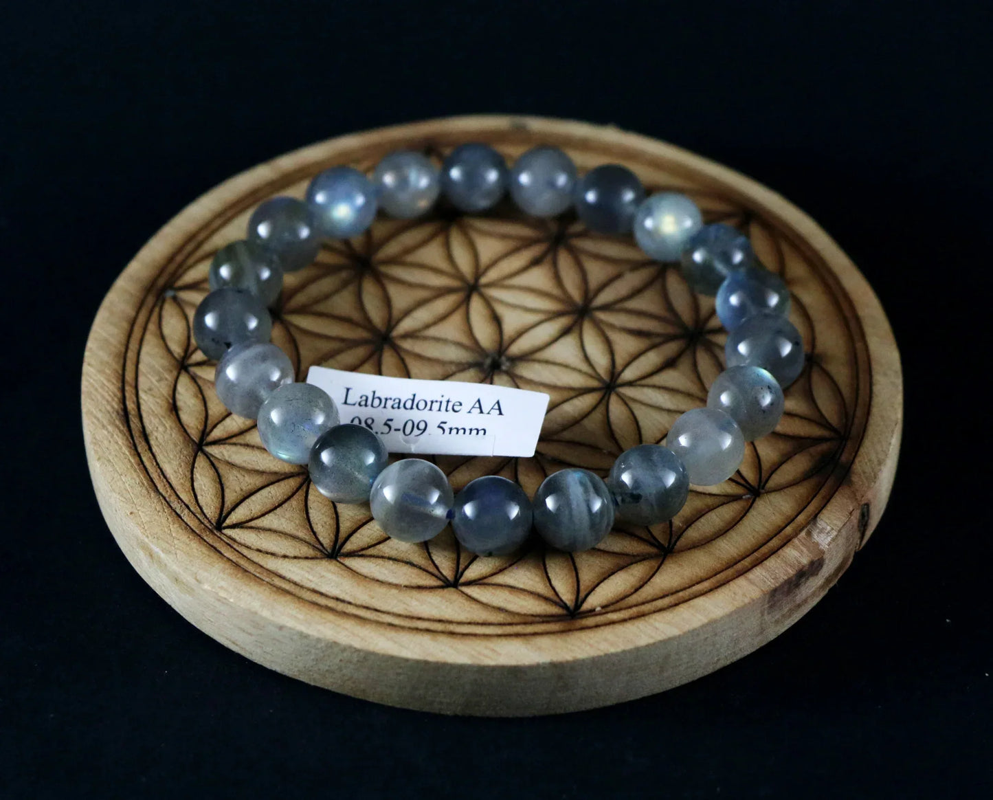 Bracelet en Labradorite 9mm - Pierres de Terre Happy