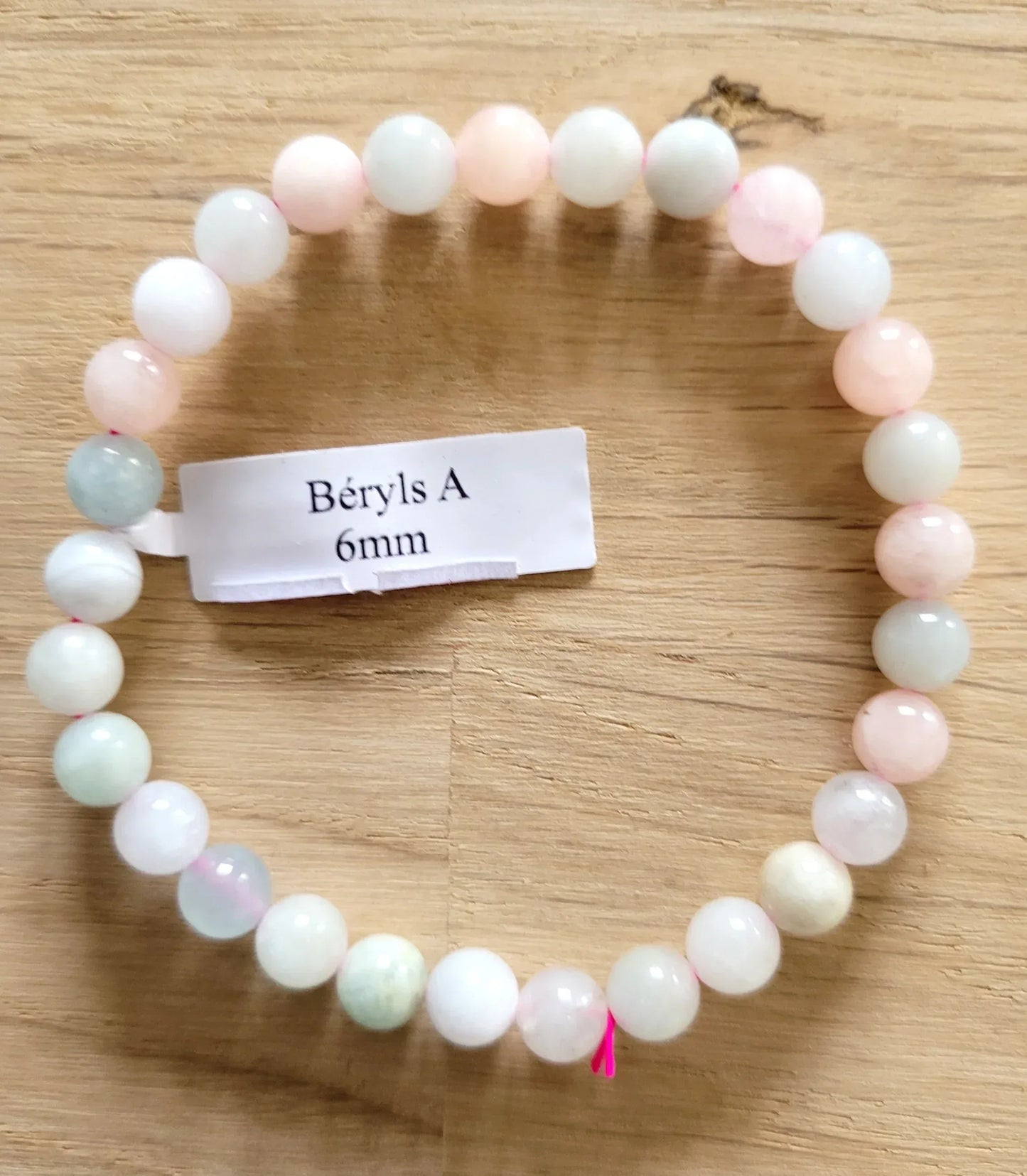 Bracelet en Béryls 6mm - Pierres de Terre Happy