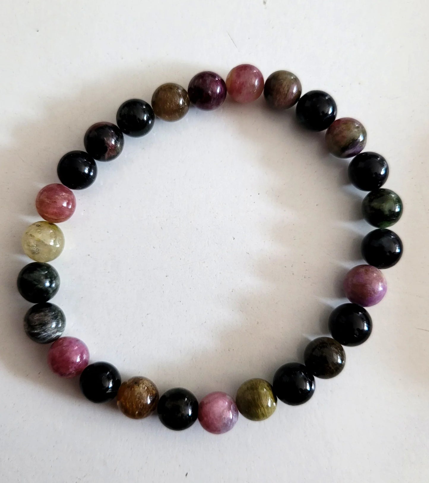 Bracelet Tourmaline Melon d'eau 8mm - Pierres de Terre Happy