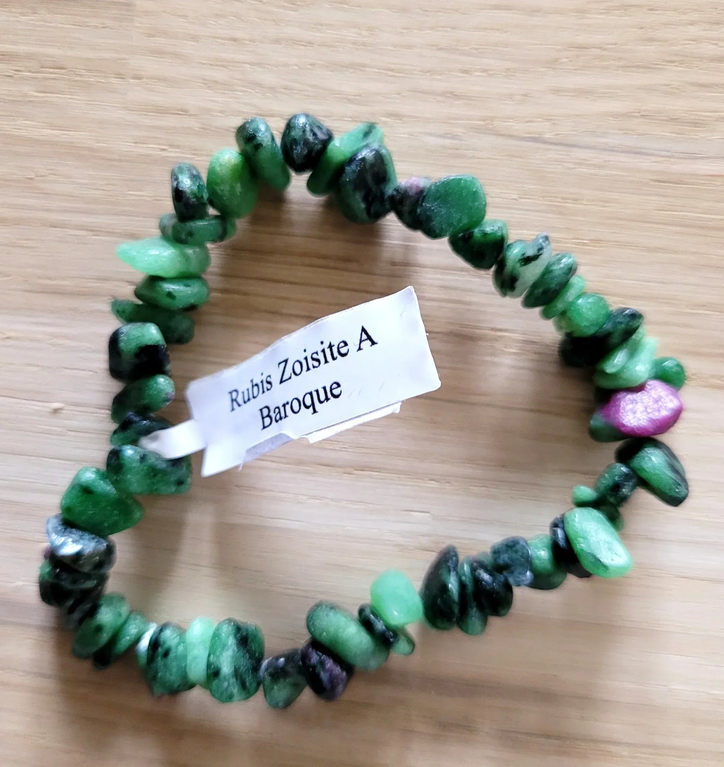 Bracelet baroque en Rubis Zoïsite - Pierres de Terre Happy