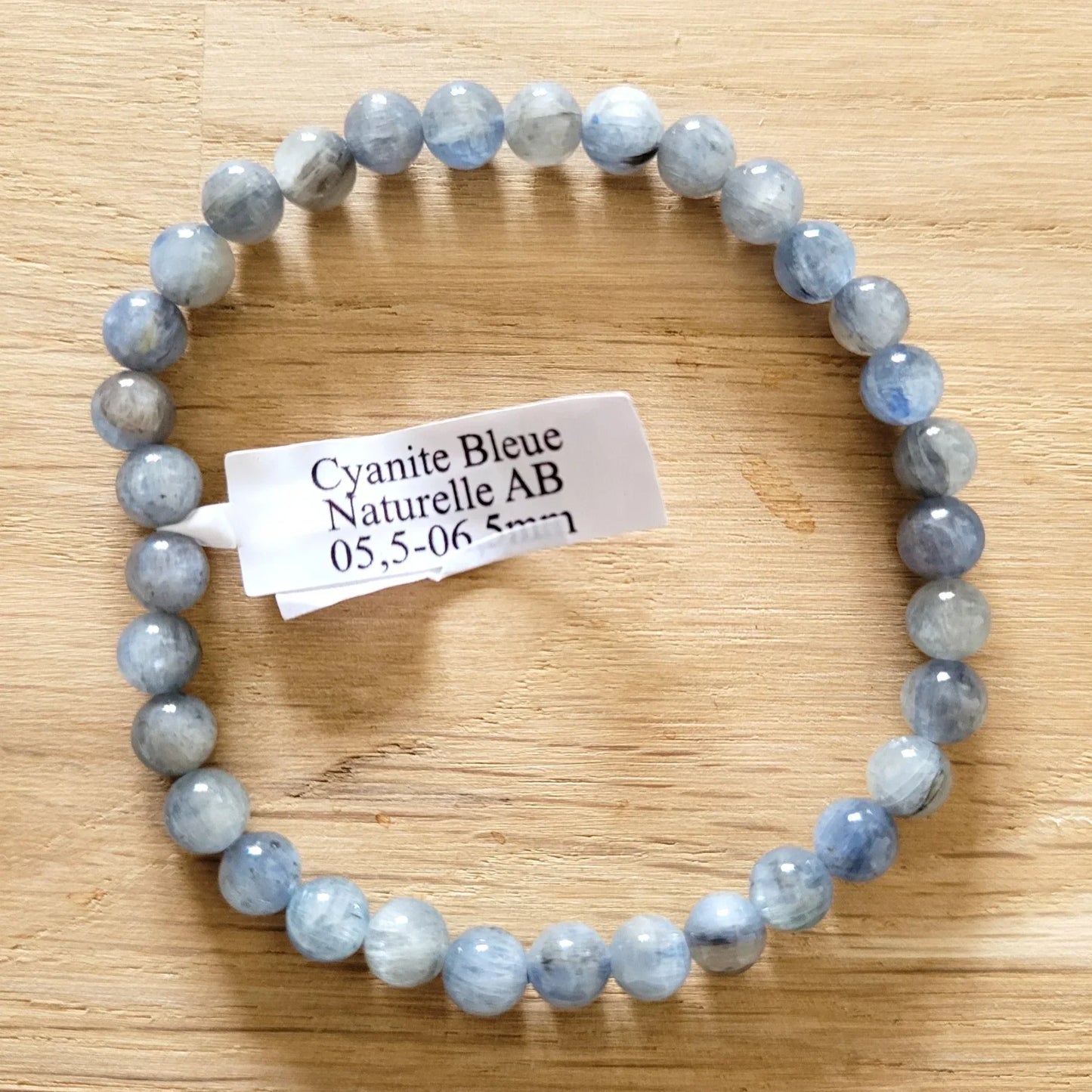 Bracelet en Cyanite bleue 6mm - Pierres de Terre Happy