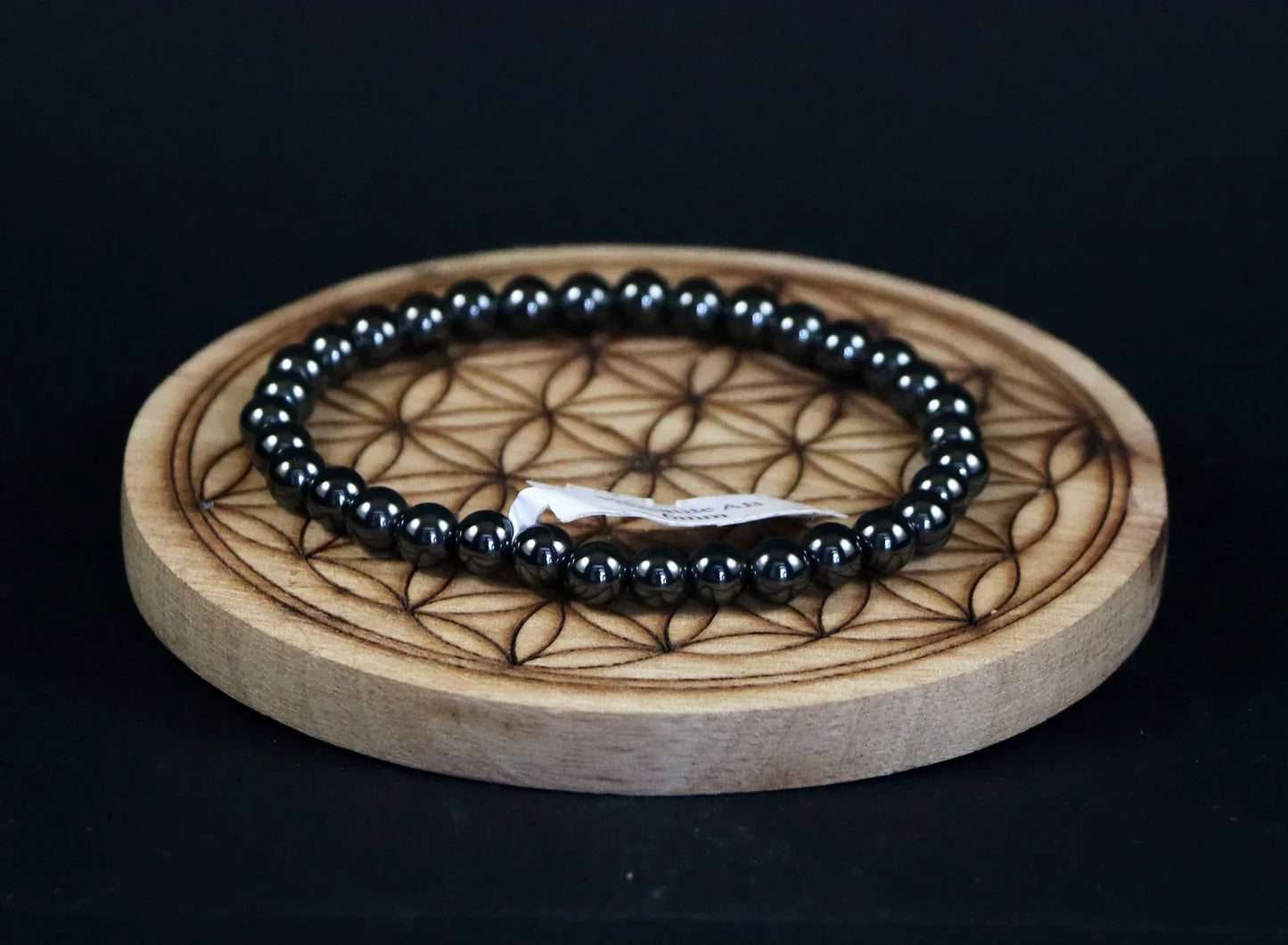 Bracelet en Hématite 6mm - Pierres de Terre Happy