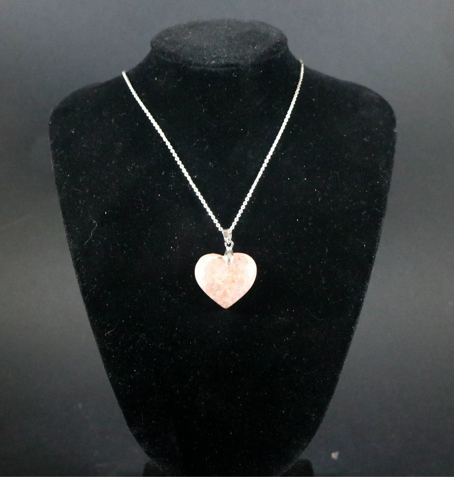 Pendentif coeur en Calcite Orange - Pierres de Terre Happy