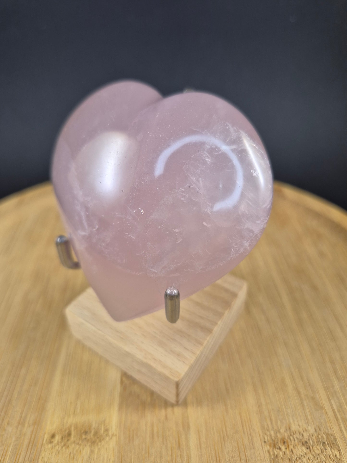 Coeur en Quartz rose 198g