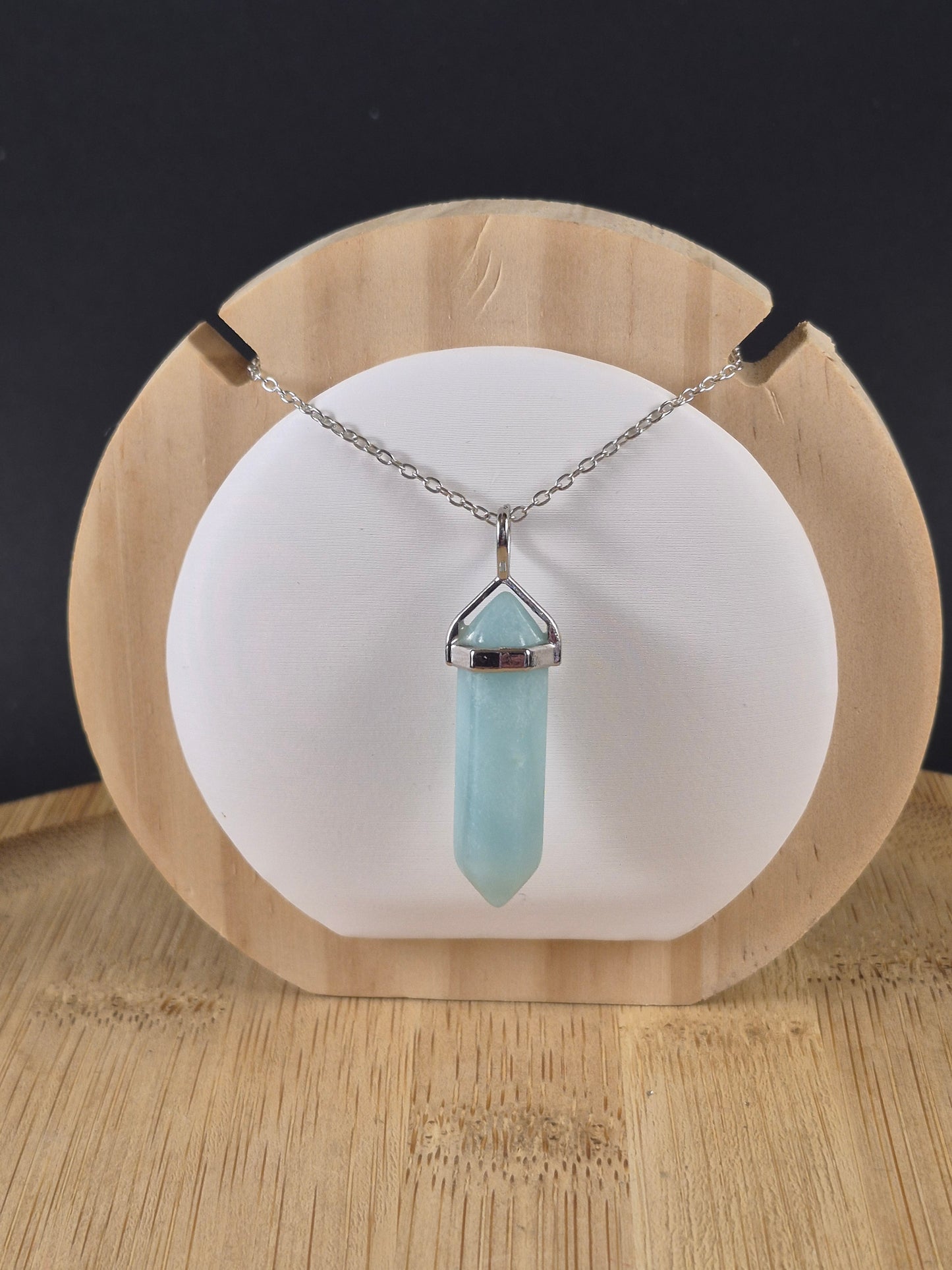 Pendentif pointe en Amazonite