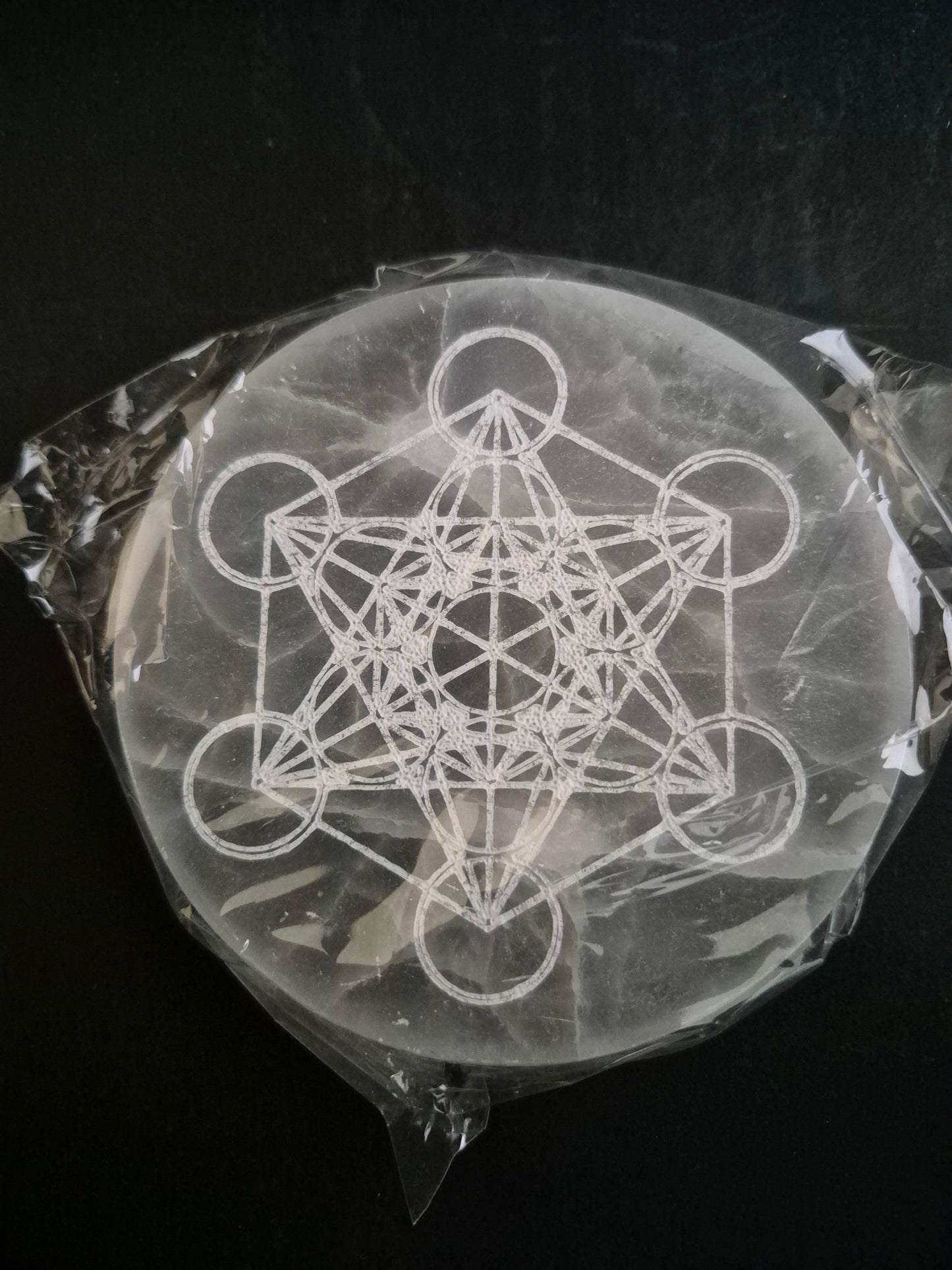 Plaque de dynamisation en Sélénite Metatron