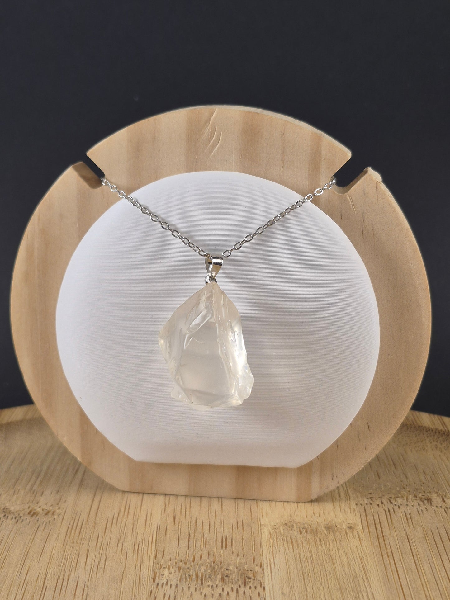 Pendentif Pierre Brute en Cristal de Roche