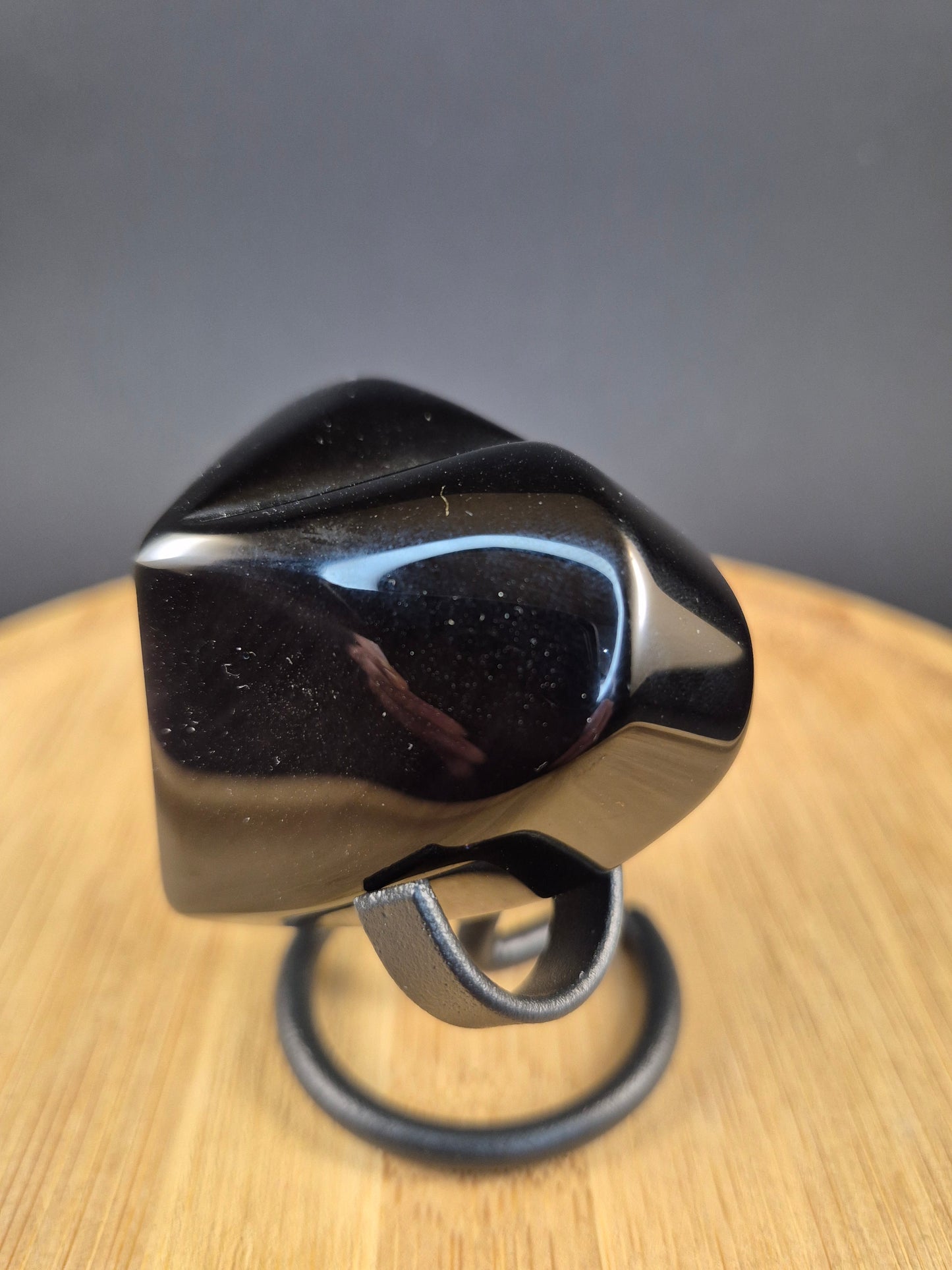 Coeur en Obsidienne oeil celeste 158g