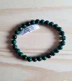Bracelet en Malachite foncée 8mm AA - Pierres de Terre Happy