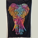 Tenture d'Inde moyen modèle - éléphant coloré - Pierres de Terre Happy