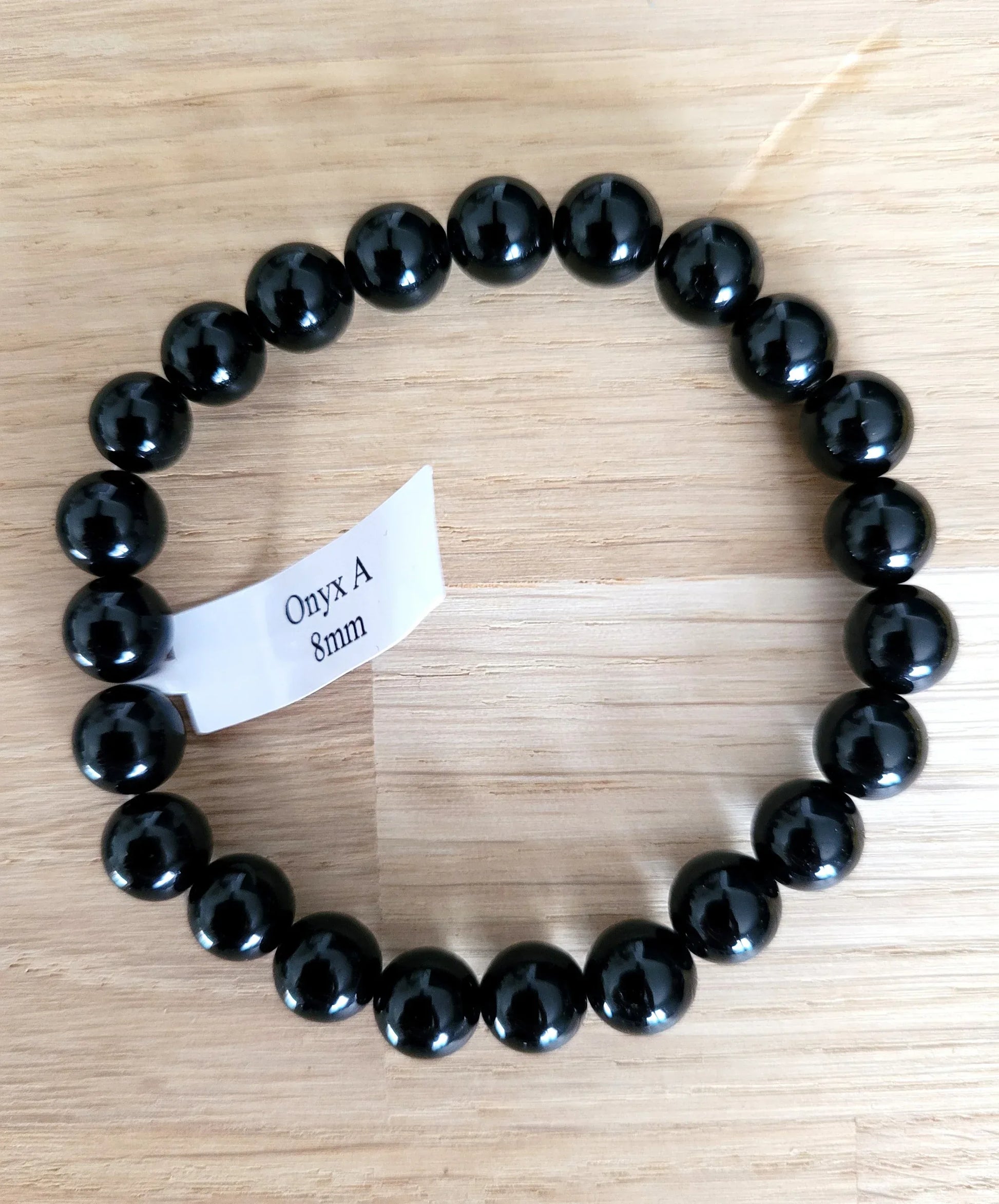 Bracelet 8mm en Onyx - Pierres de Terre Happy
