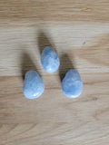 Pendentif pierre percée en Calcite bleue - Pierres de Terre Happy