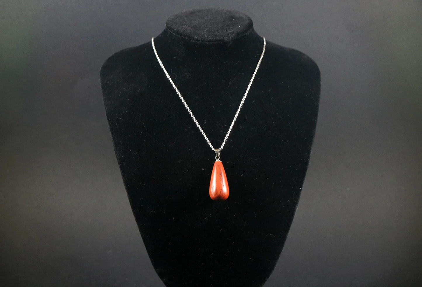 Pendentif bullet en Jaspe rouge - Pierres de Terre Happy