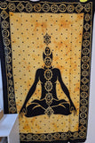 Tenture d'Inde moyen modèle - bouddha et chakras - Pierres de Terre Happy