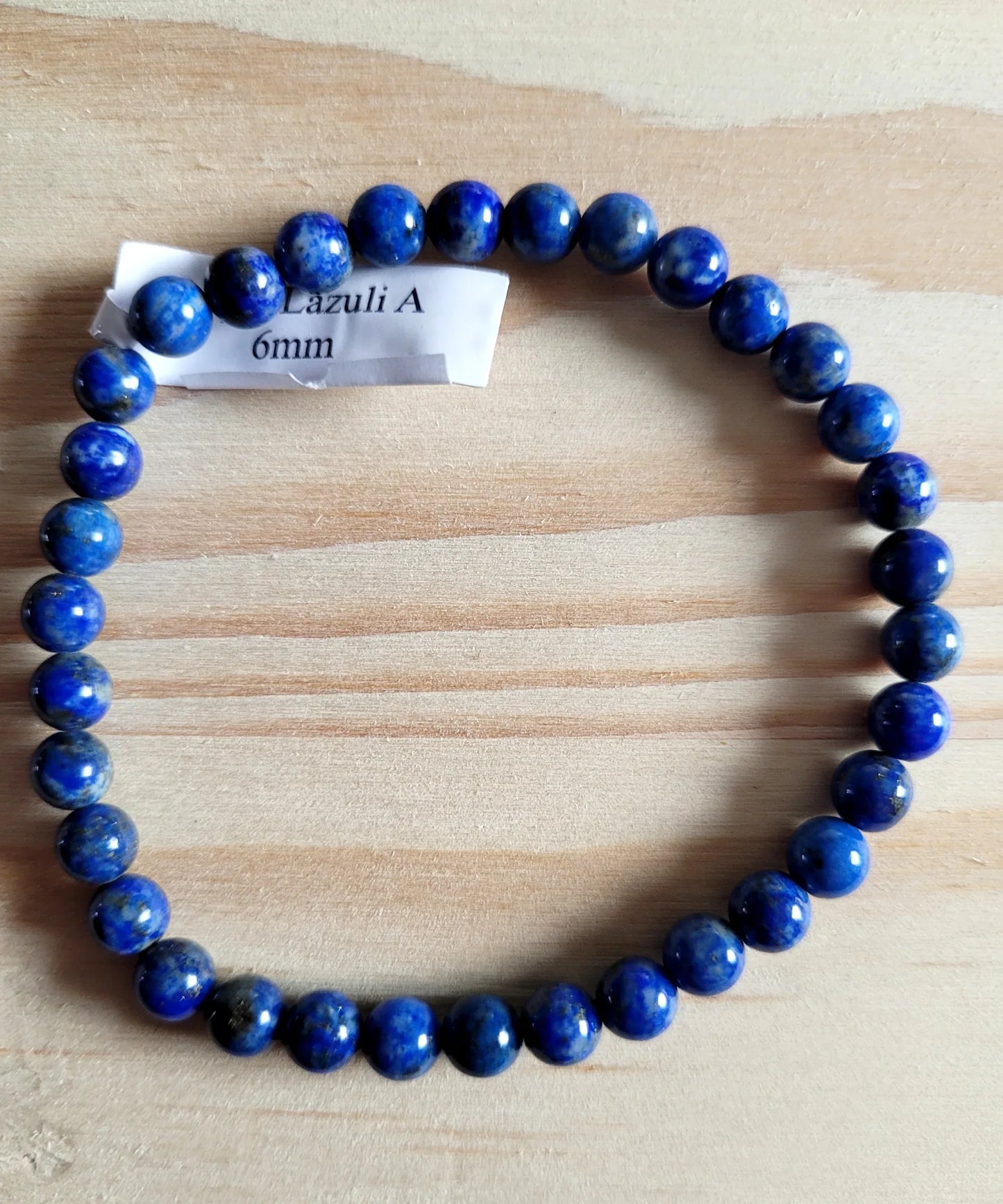 Bracelet en Lapis Lazuli 6mm A - Pierres de Terre Happy
