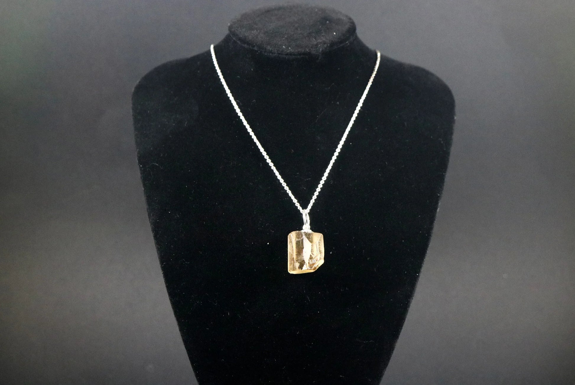 Pendentif pierre brute de Citrine - Pierres de Terre Happy