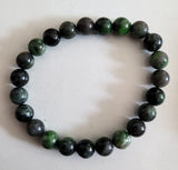 Bracelet en Diopside Verte 8mm AB - Pierres de Terre Happy