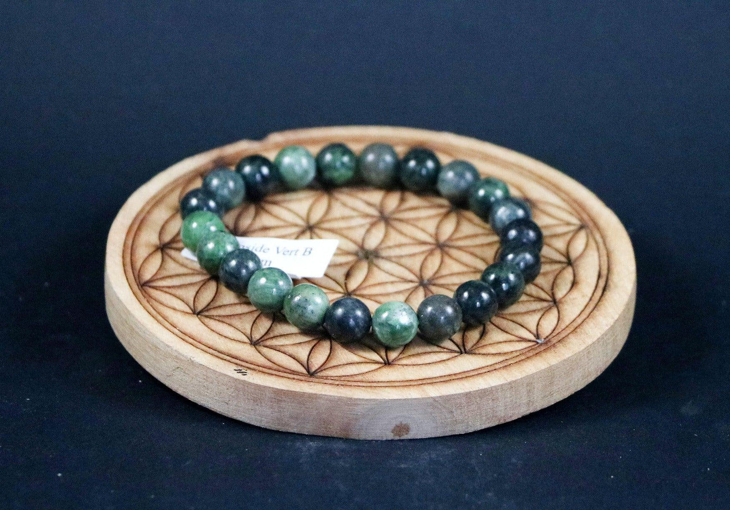 Bracelet en Diopside Verte 8mm - Pierres de Terre Happy