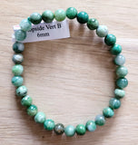 Bracelet en Diopside Verte 6mm - Pierres de Terre Happy