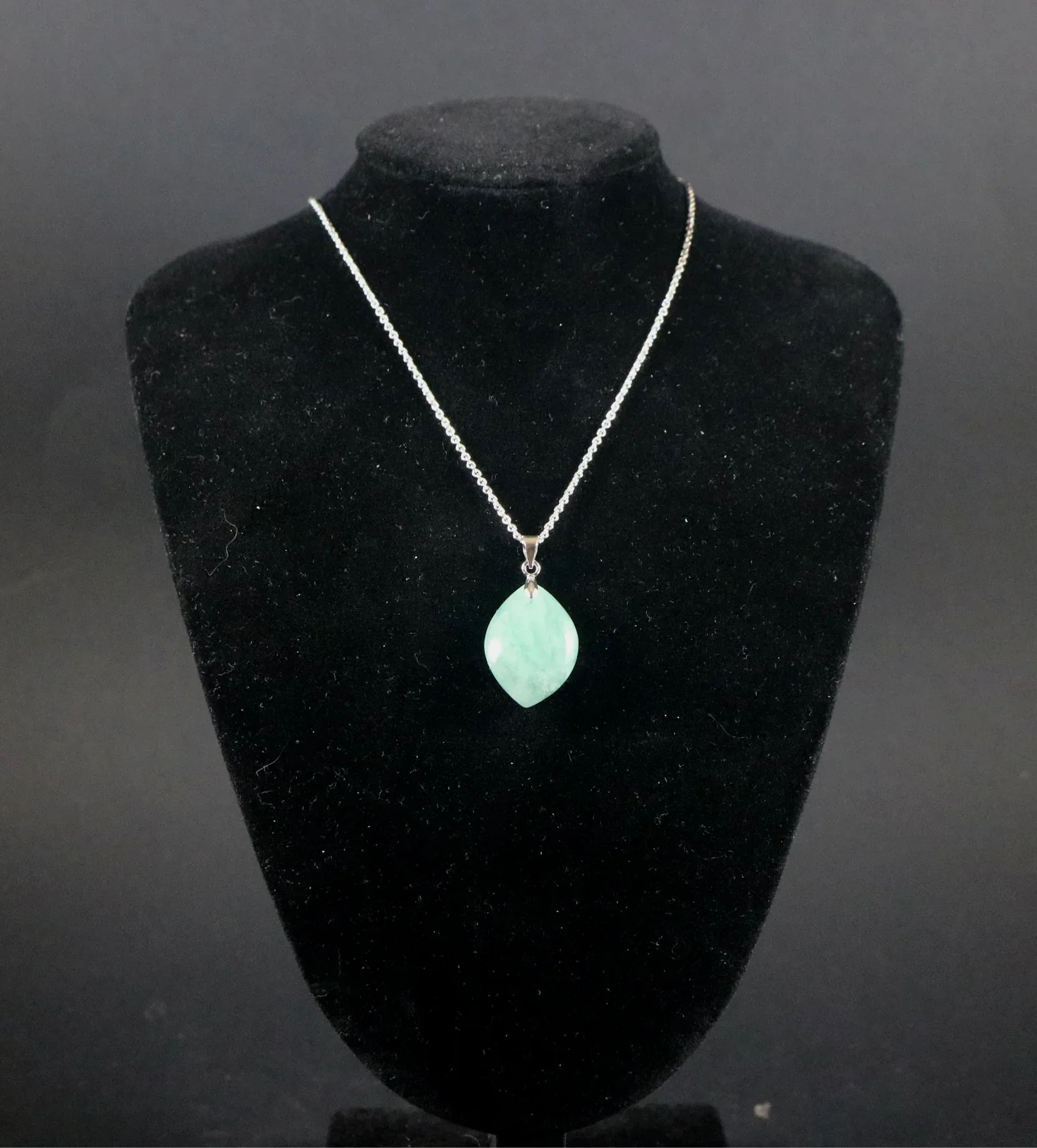 Pendentif marquise en Amazonite - Pierres de Terre Happy