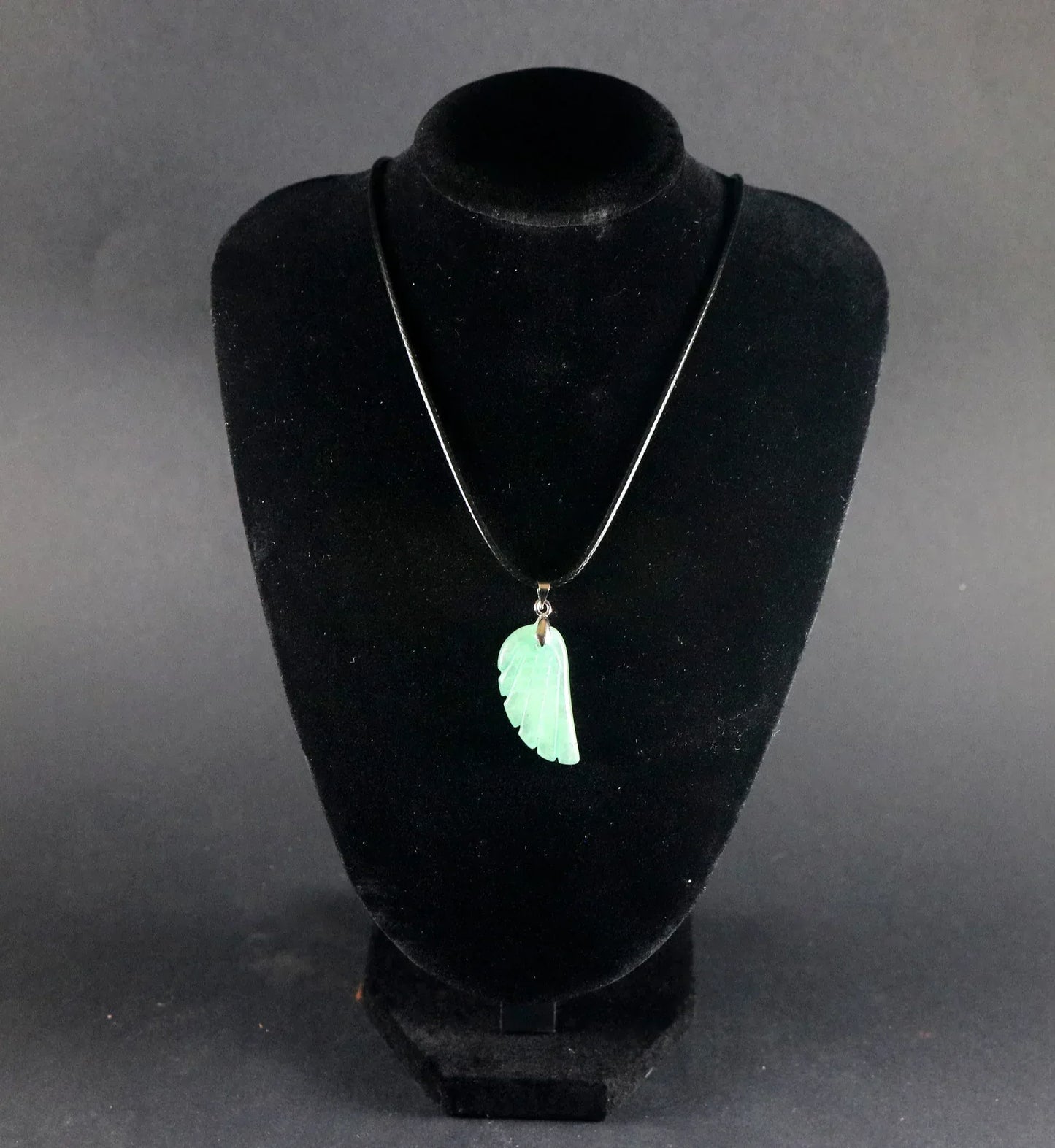 Pendentif aile d'ange en Aventurine verte - Pierres de Terre Happy