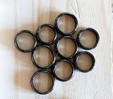 Joncs bombés(bagues) en Hématite 6mm diam 21.1 - Pierres de Terre Happy