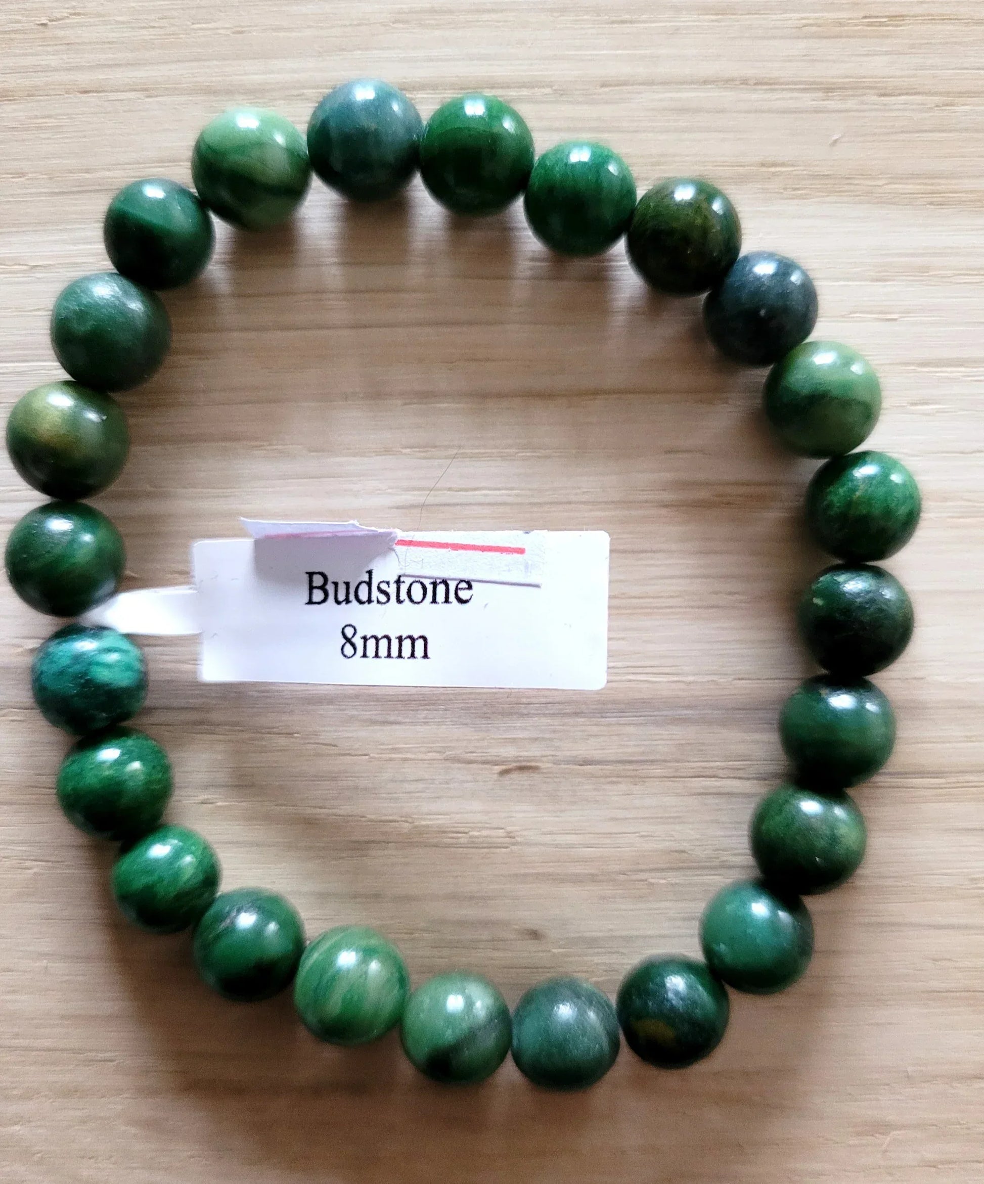 Bracelet en Budstone 8mm - Pierres de Terre Happy
