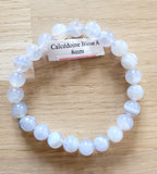 Bracelet en Calcédoïne bleue 8mm - Pierres de Terre Happy