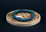 Bracelet en Azurite Malachite naturelle 8mm A+ - Pierres de Terre Happy