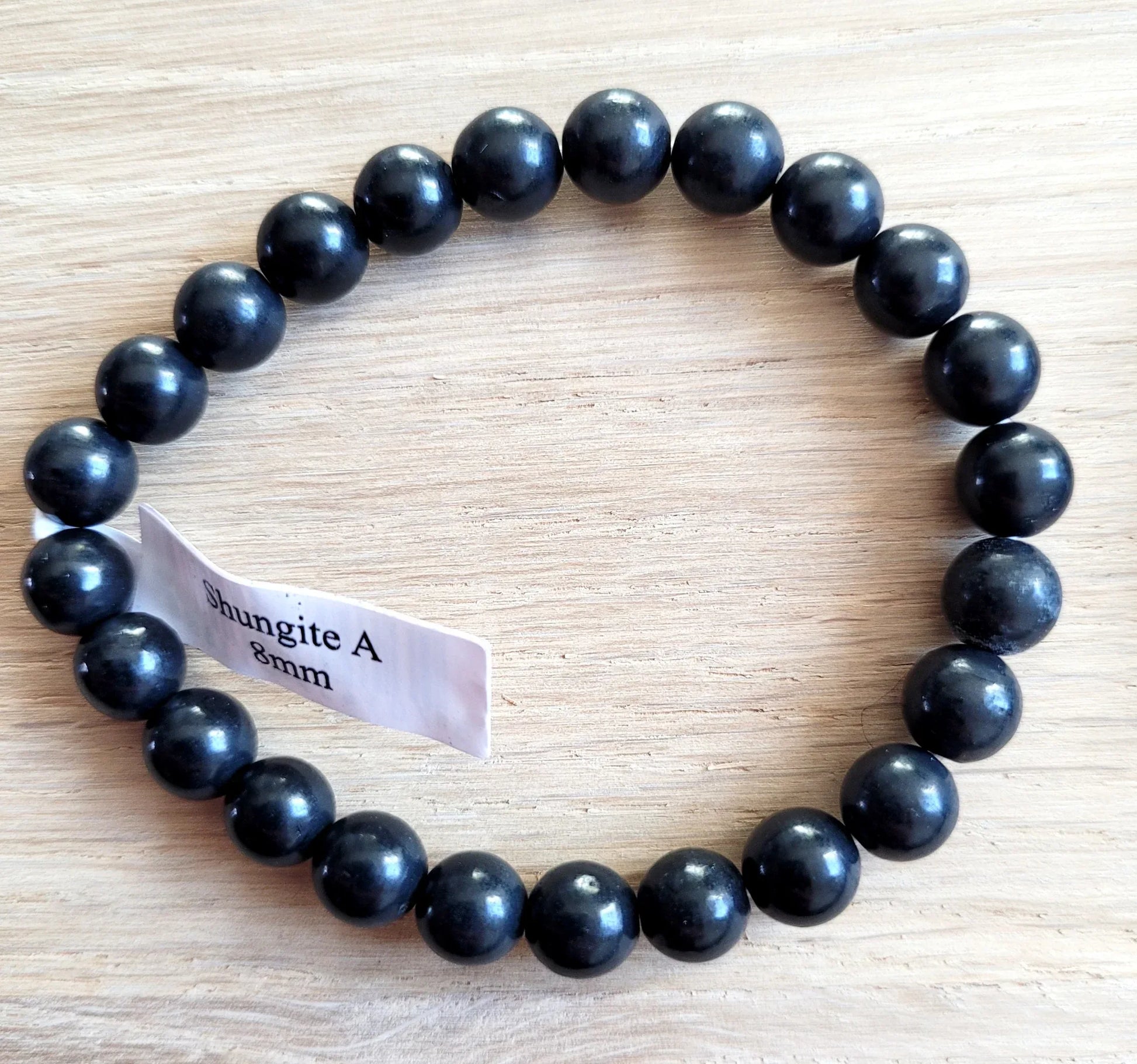 Bracelet en Shungite 8mm - Pierres de Terre Happy