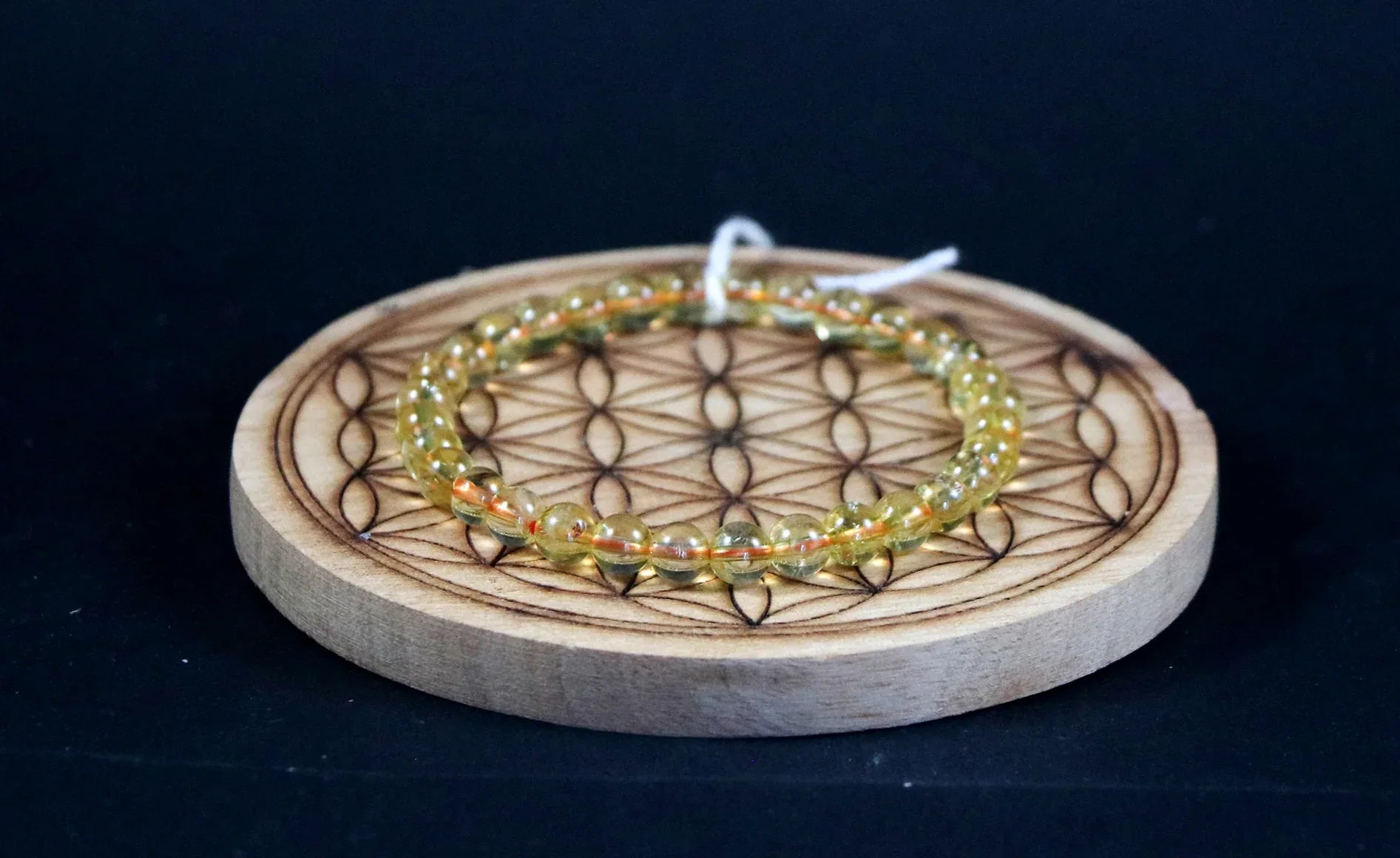 Bracelet en Citrine naturelle 6mm - Pierres de Terre Happy