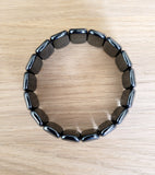 Bracelet pierres plates en Hématite - Pierres de Terre Happy