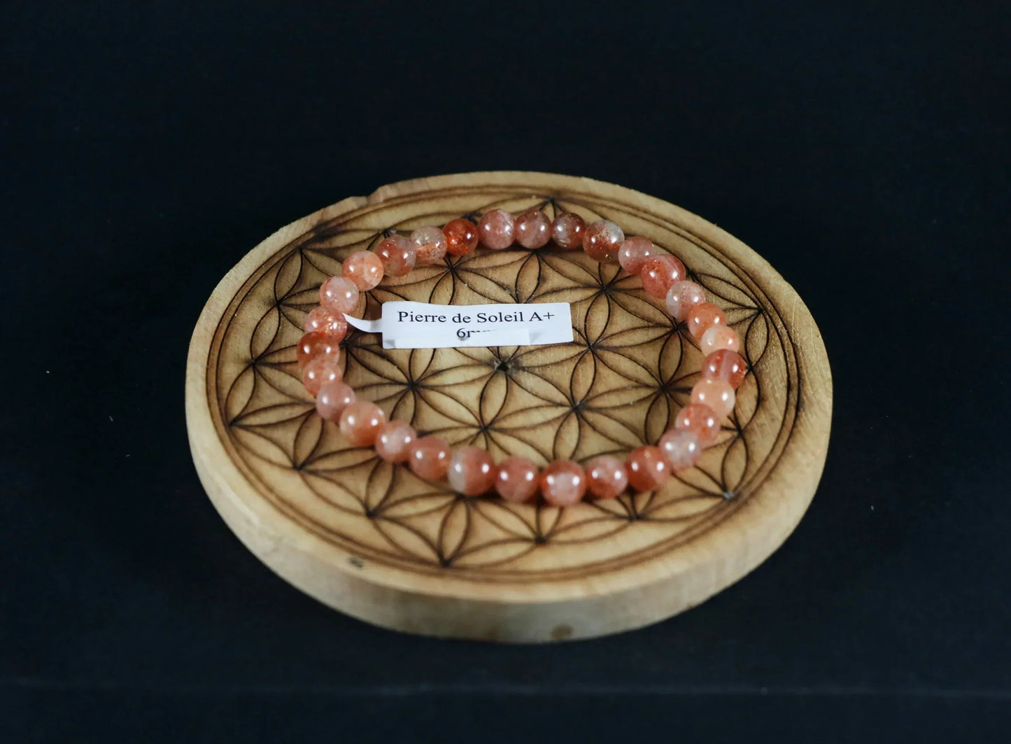 Bracelet en pierre de soleil 6mm A+ - Pierres de Terre Happy