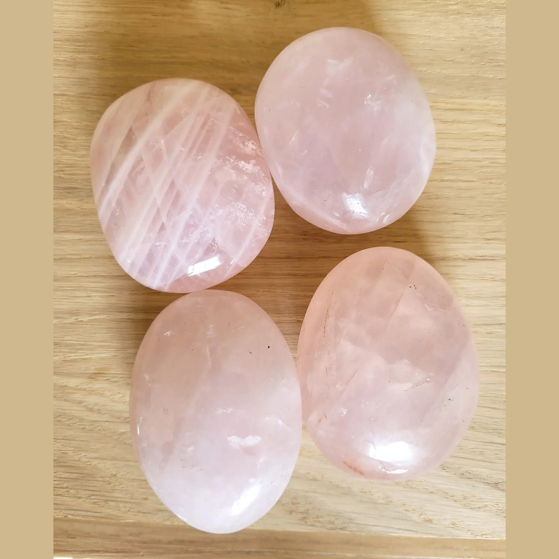 Galet en Quartz rose 140g - Pierres de Terre Happy