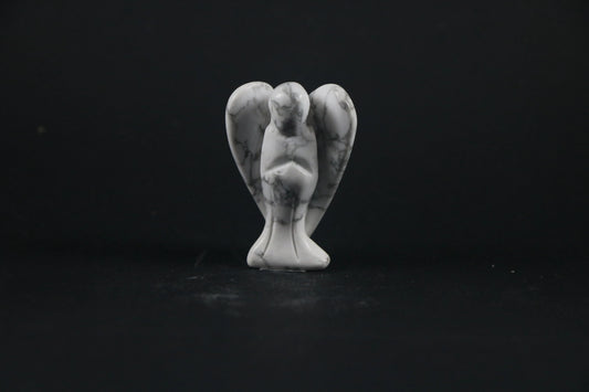 Ange en Howlite 5cm - Pierres de Terre Happy