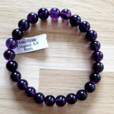 Bracelet en Améthyste Uruguay 8mm AA - Pierres de Terre Happy