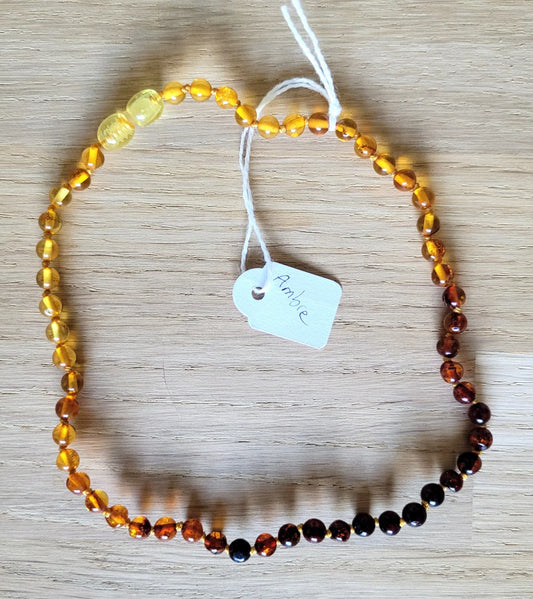 Collier en Ambre 30cm pour bébé 1 - Pierres de Terre Happy