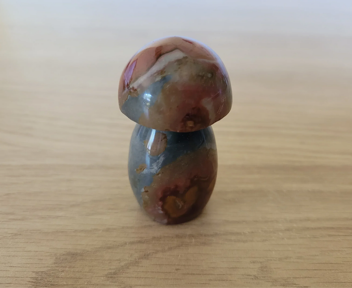 Champignon en Jaspe polychrome 1 - Pierres de Terre Happy