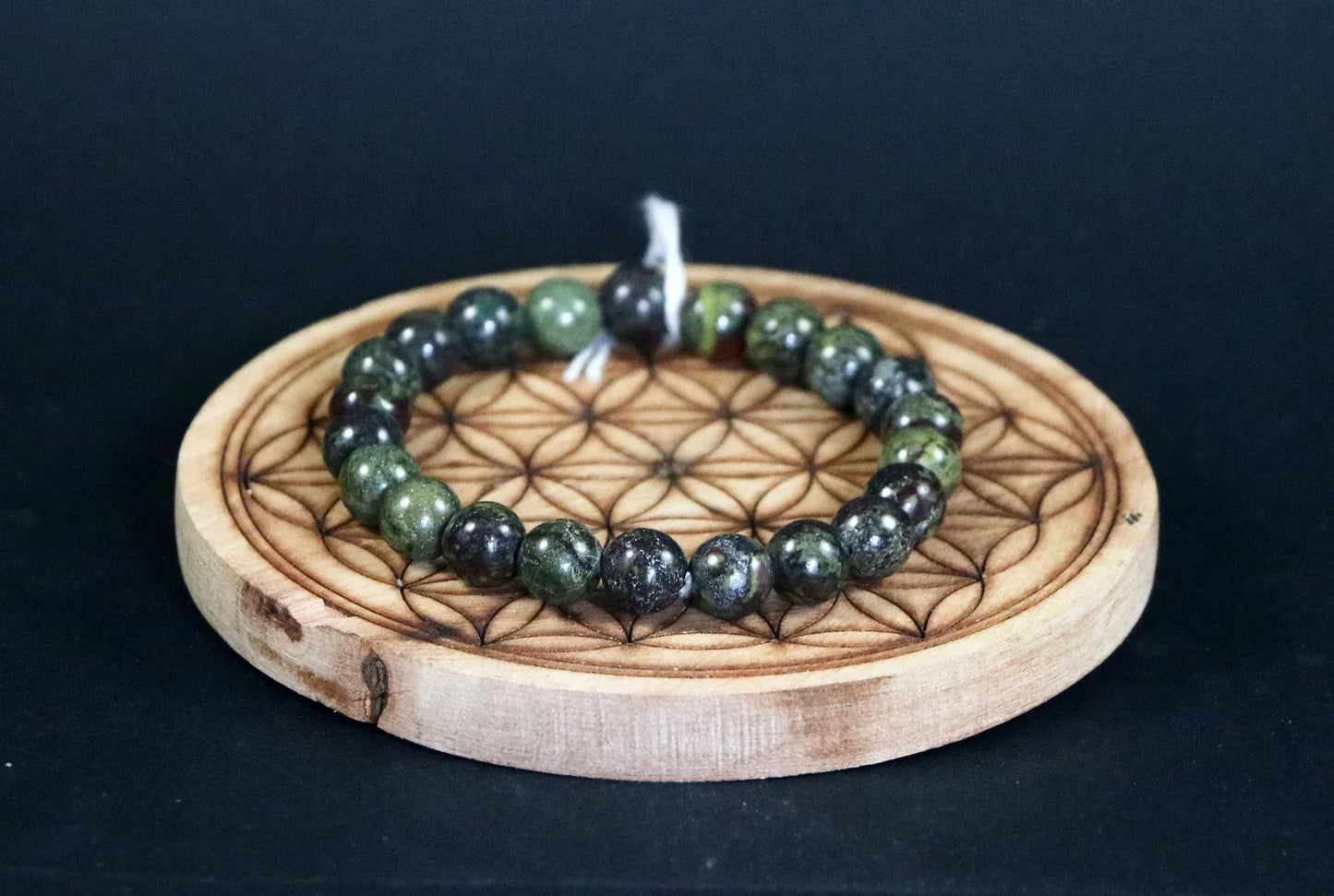 Bracelet en Jaspe Sang de Dragon 8mm - Pierres de Terre Happy